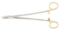 Miltex Mayo-Hegar Needle Holder, 8" Serrated Jaws, Tungsten Carbide - Miltex 8" Mayo-Hegar Needle Holder with Serrated Jaws - Image 1