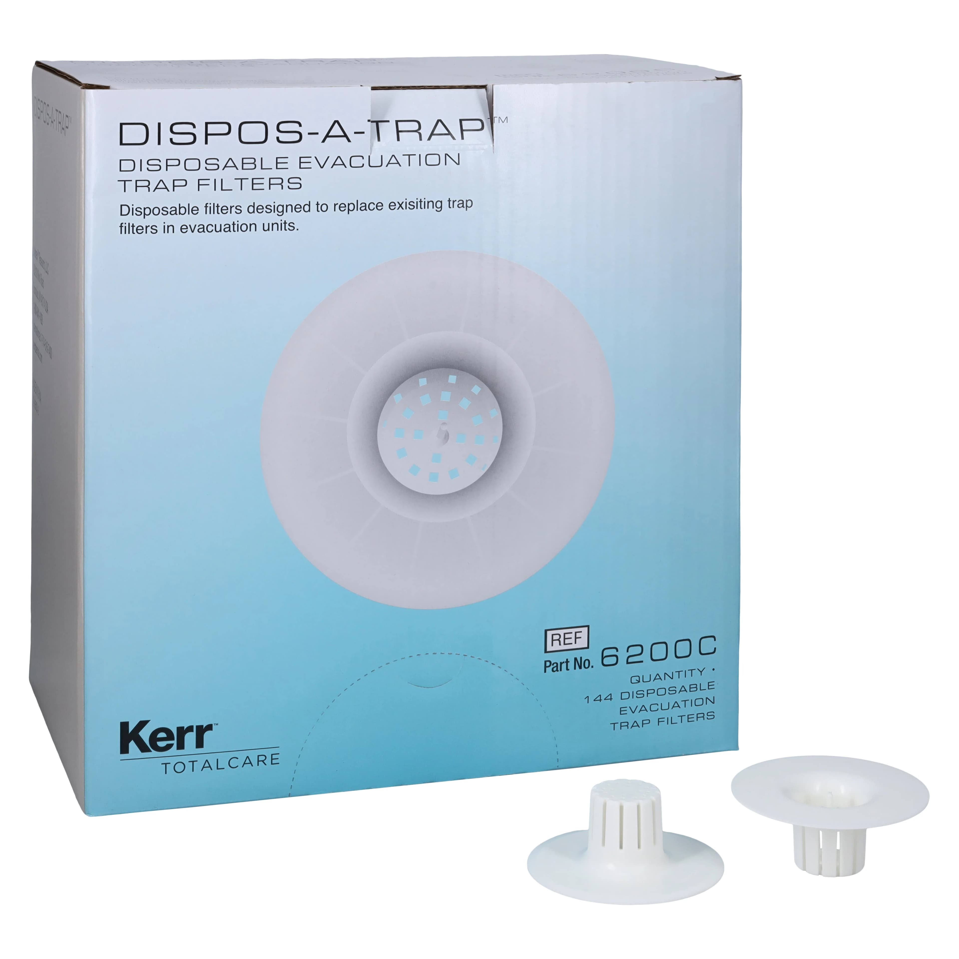 Pinnacle Dispos-A-Trap Disposable Evacuator Trap, Model 6200-C, 2 3/4" Diameter, Fits Siemens & Planmeca, 144/Pkg, 6200-C - Dispos-a-Trap&trade; - #6200-C - 2 3/4" Diameter - Image 1