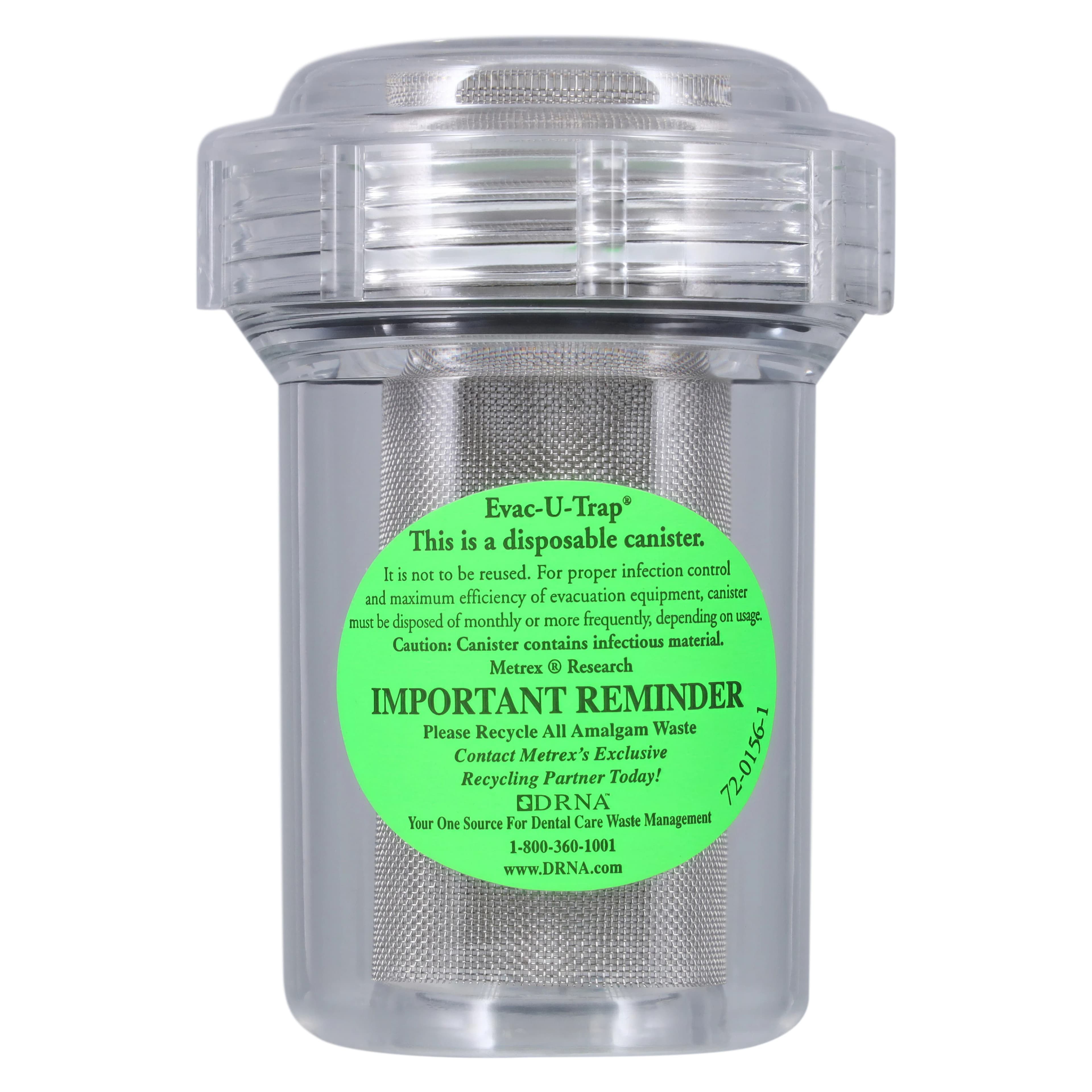 Kerr TotalCare Evac-u-Trap Disposable Canister, Model 2200, Internal Thread, 2-3/4"W x 3-5/8"H, 12/Box thumbnail 3