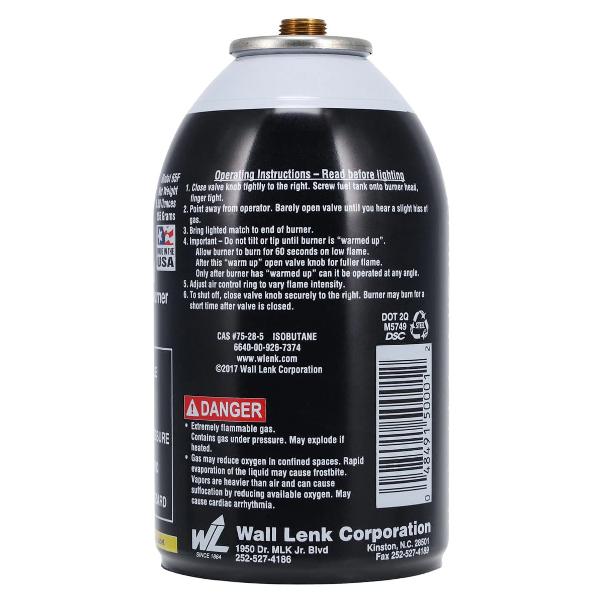 Lenk Butane Fuel Refill, 5.5 oz Can, Model 65F thumbnail 2