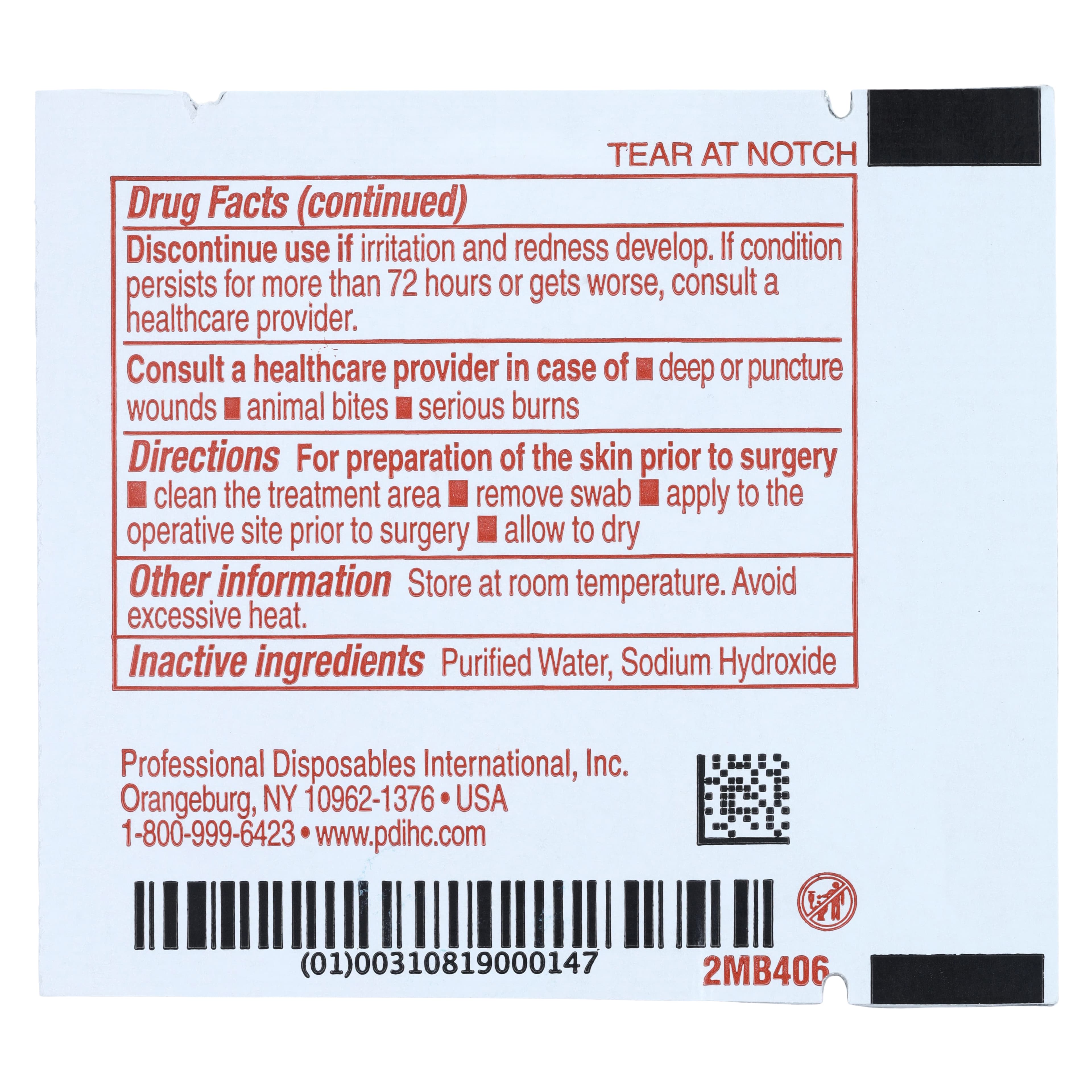PDI PVP Iodine Prep Pad, Medium, 1.1875" x 2.625", 100/Bx, B40600 thumbnail 4
