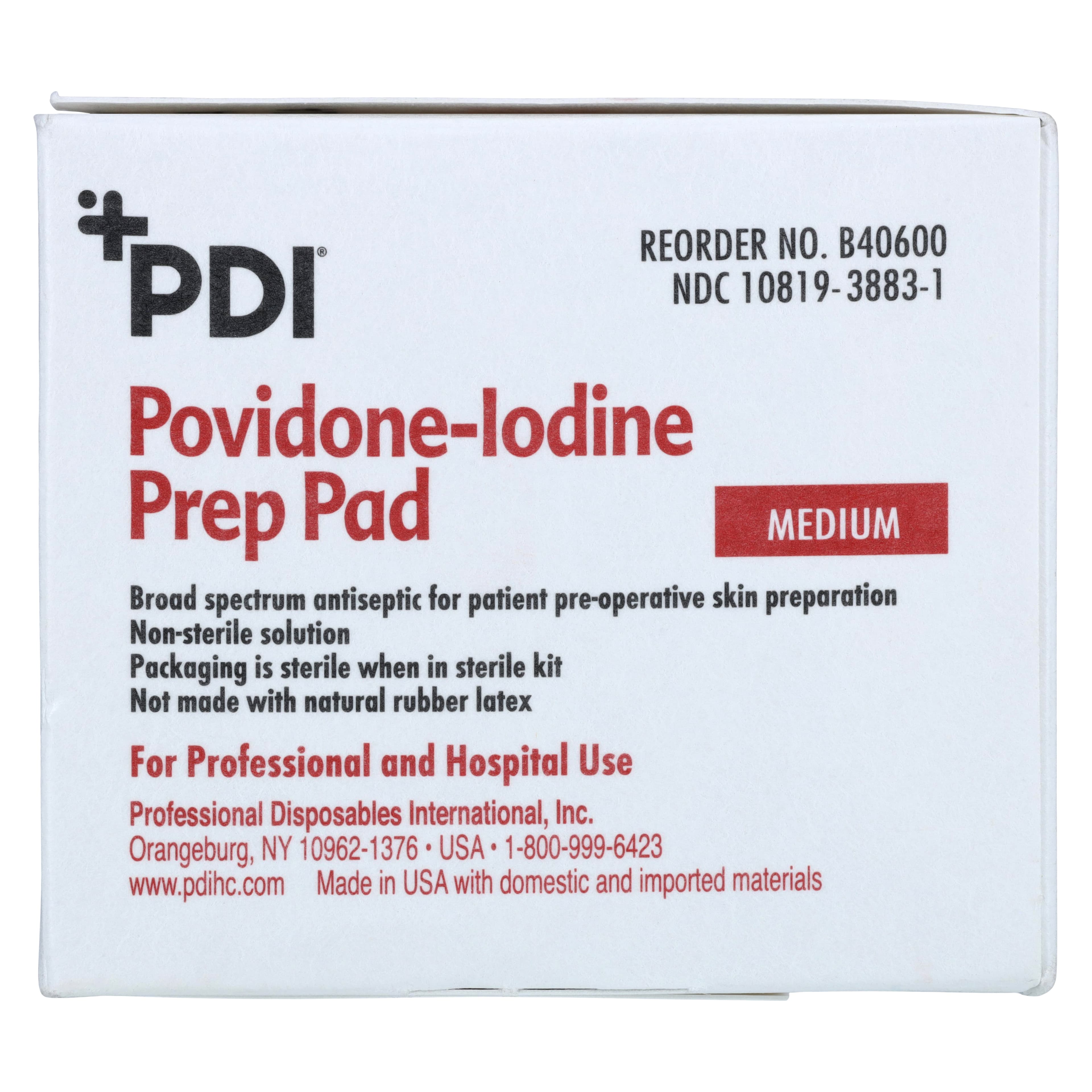PDI PVP Iodine Prep Pad, Medium, 1.1875" x 2.625", 100/Bx, B40600 thumbnail 5