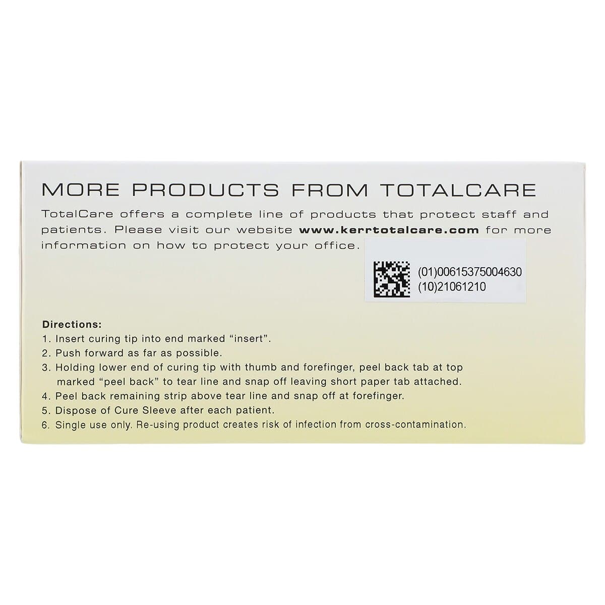 Kerr TotalCare Cure Sleeve Tip Covers, Fits 7 mm and 8 mm Curing Light Tips, 400/Box, Model 4500 thumbnail 5