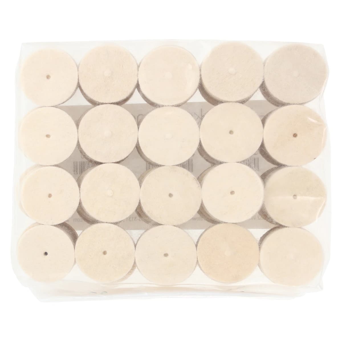 Keystone Felt Wheels, Medium, 1" x 3/16", Pin Hole Center, 100/Box, #1340160 thumbnail 2