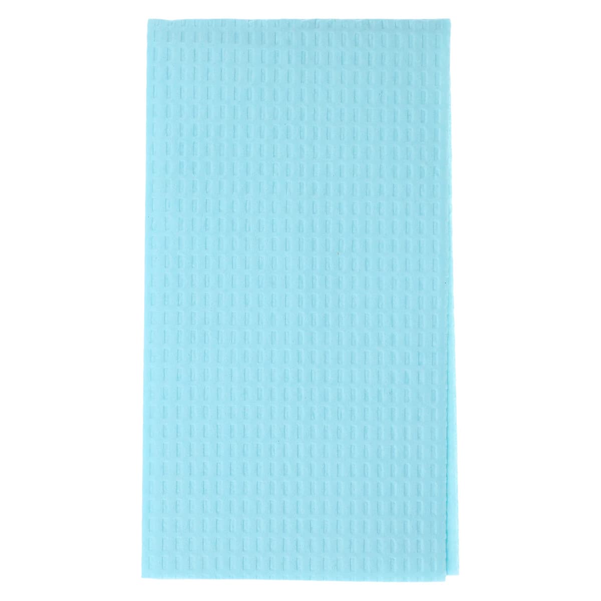 Tidi Choice Patient Bibs, 2-Ply Tissue + 1-Ply Poly Backing, Waffle-Embossed, Blue, 17" x 18", 500/Case, 917473 - Tidi Bib 17''x18'' 2+1 Ply 500/Cs Blue - Image 1