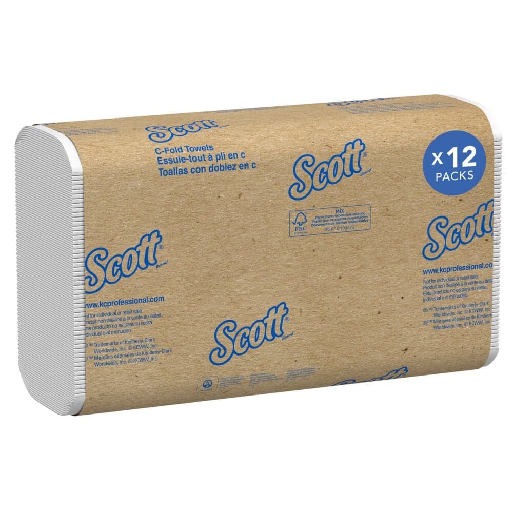 Scott Surpass C-Fold Paper Towels, 1-Ply, White, 10.1 in x 13.15 in, 2400/Case, 01510 thumbnail 3