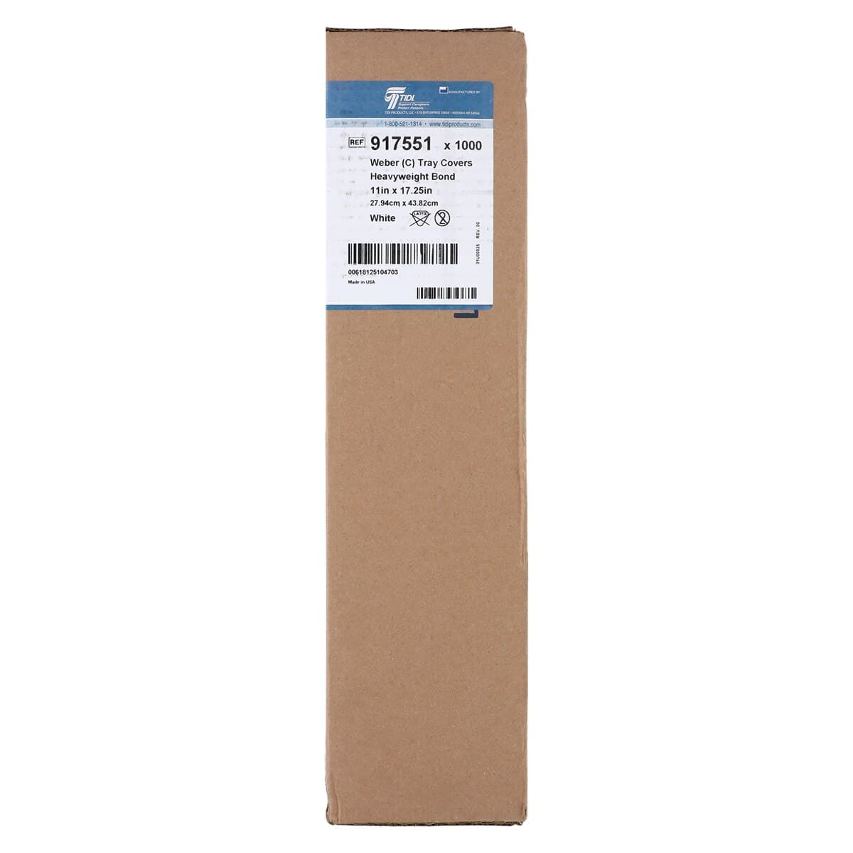 TIDI Choice Tray Covers, Weber C, 11" x 17.25", White, 1000/Case thumbnail 3
