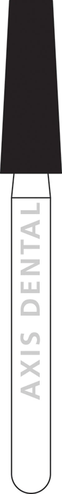 NTI HP Diamond Bur, Medium Grit, Flat End Taper, #846-025, 2.5 mm Diameter, 7.0 mm Length, M846-025HP - NTI&reg; HP Diamonds - Medium - #846-025 (7.0) - Image 1