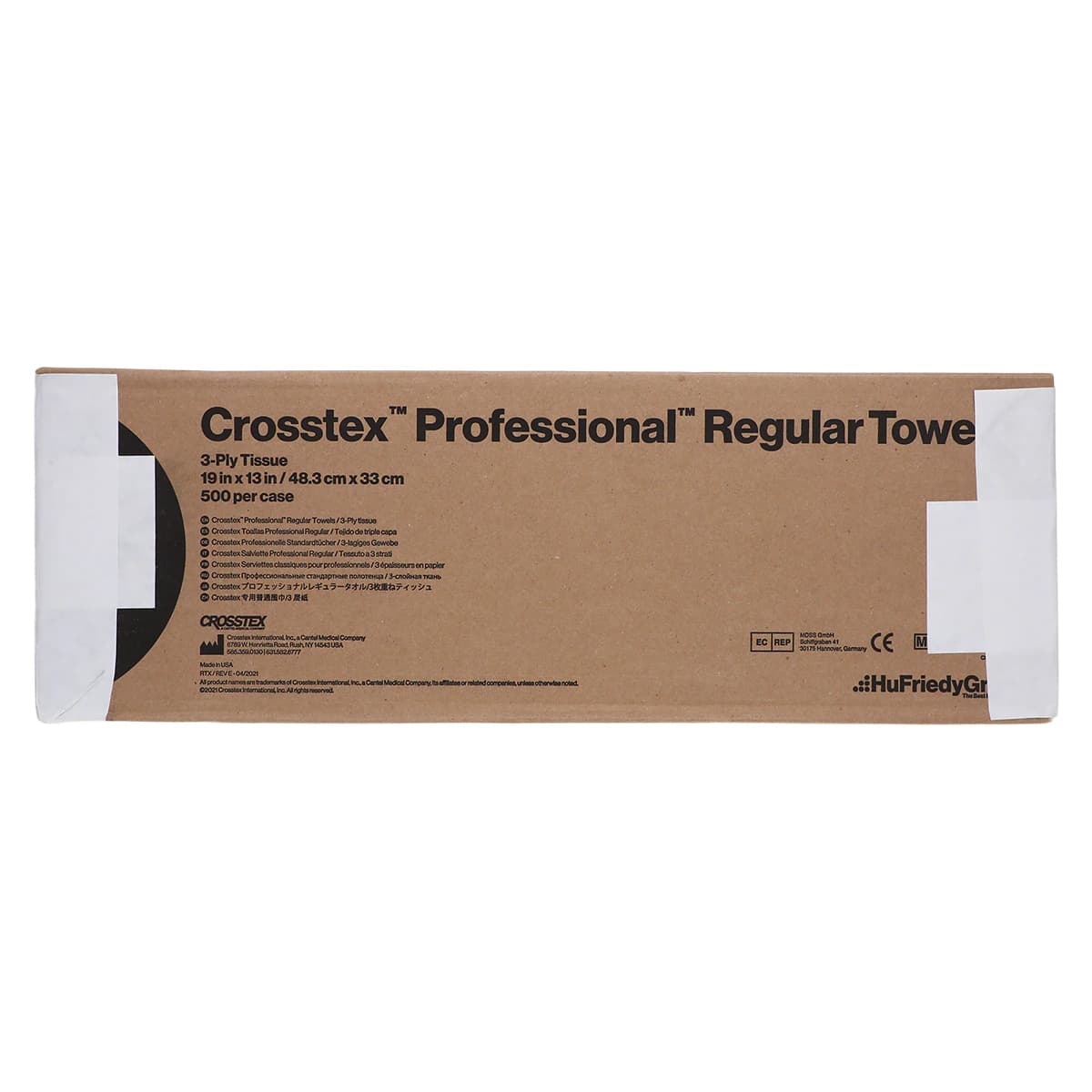 Crosstex Professional Regular 3-Ply Patient Towels, White, 13" x 19", 500/Case, WTXWH thumbnail 3