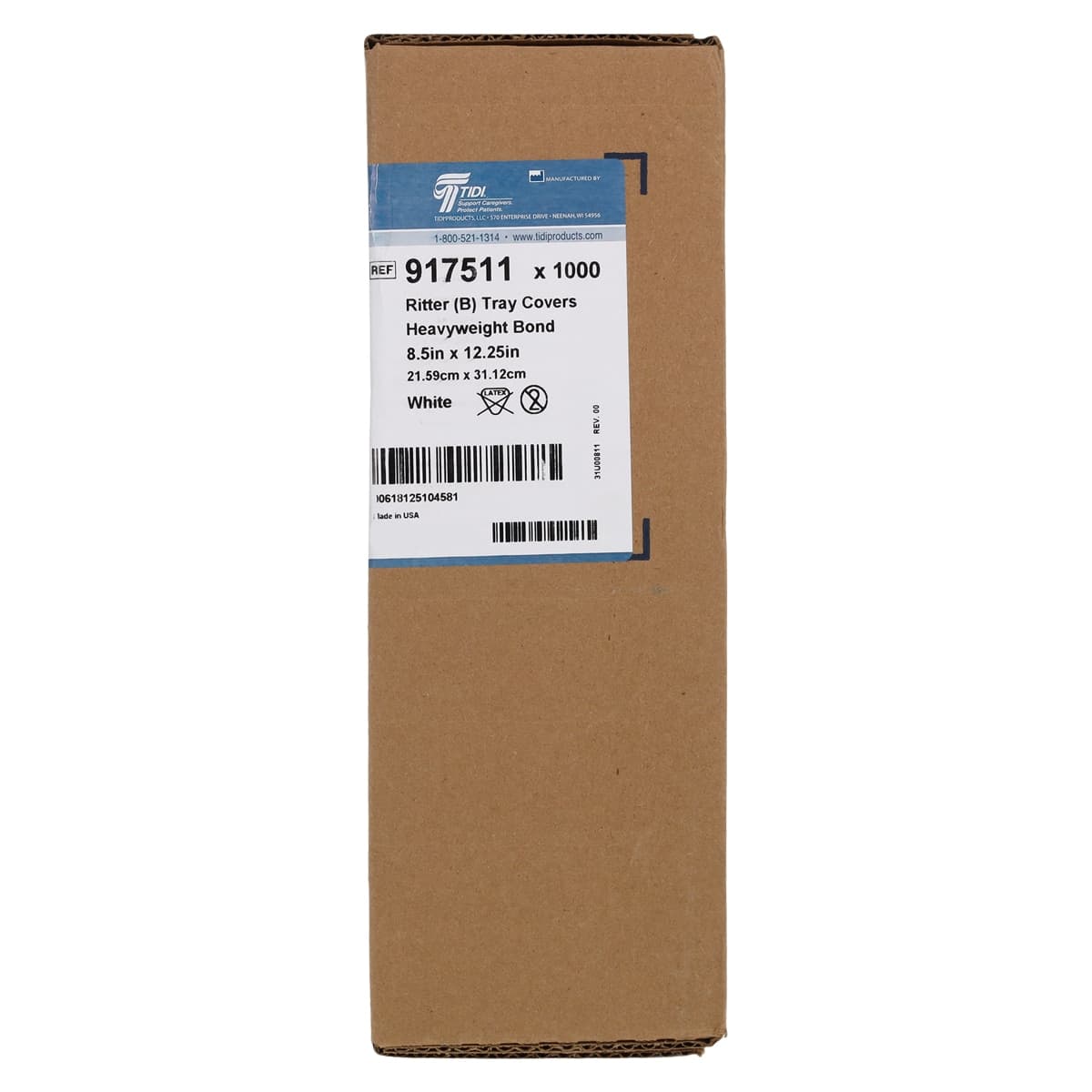 TIDI Choice Heavyweight Paper Tray Covers, Ritter B, 8.5" x 12.25", White, 1000/Box, 917511 thumbnail 3