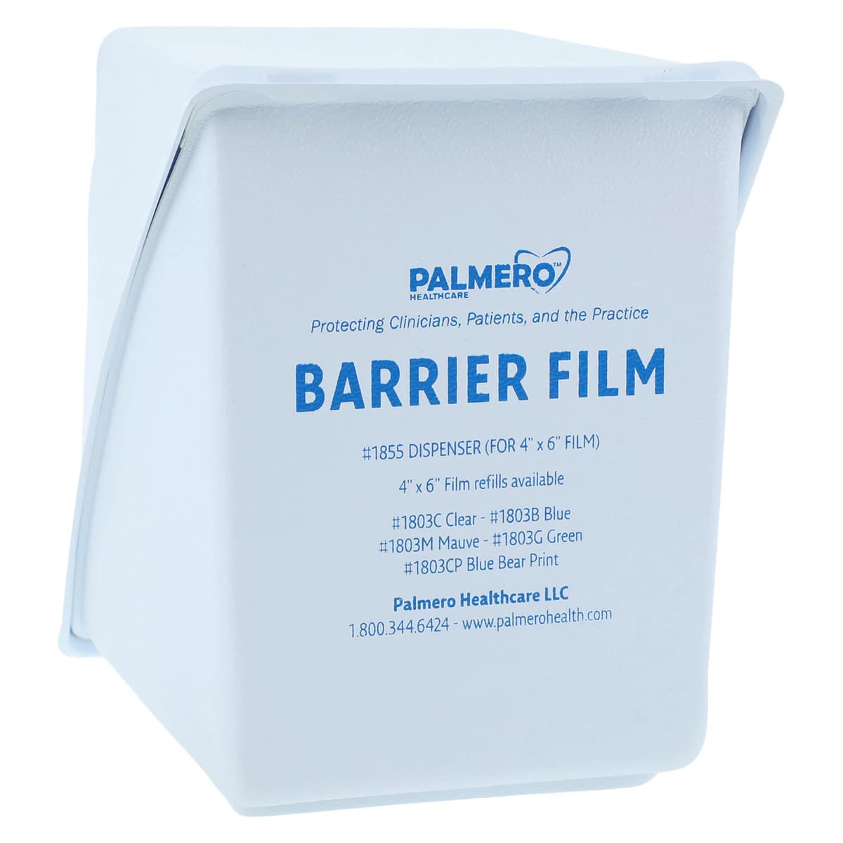 Palmero Barrier Film Dispenser for 4" x 6" Film, White Polystyrene, 1/Pkg - Dispenser for 4x6 Barrier Film White Polystyrene - Image 1