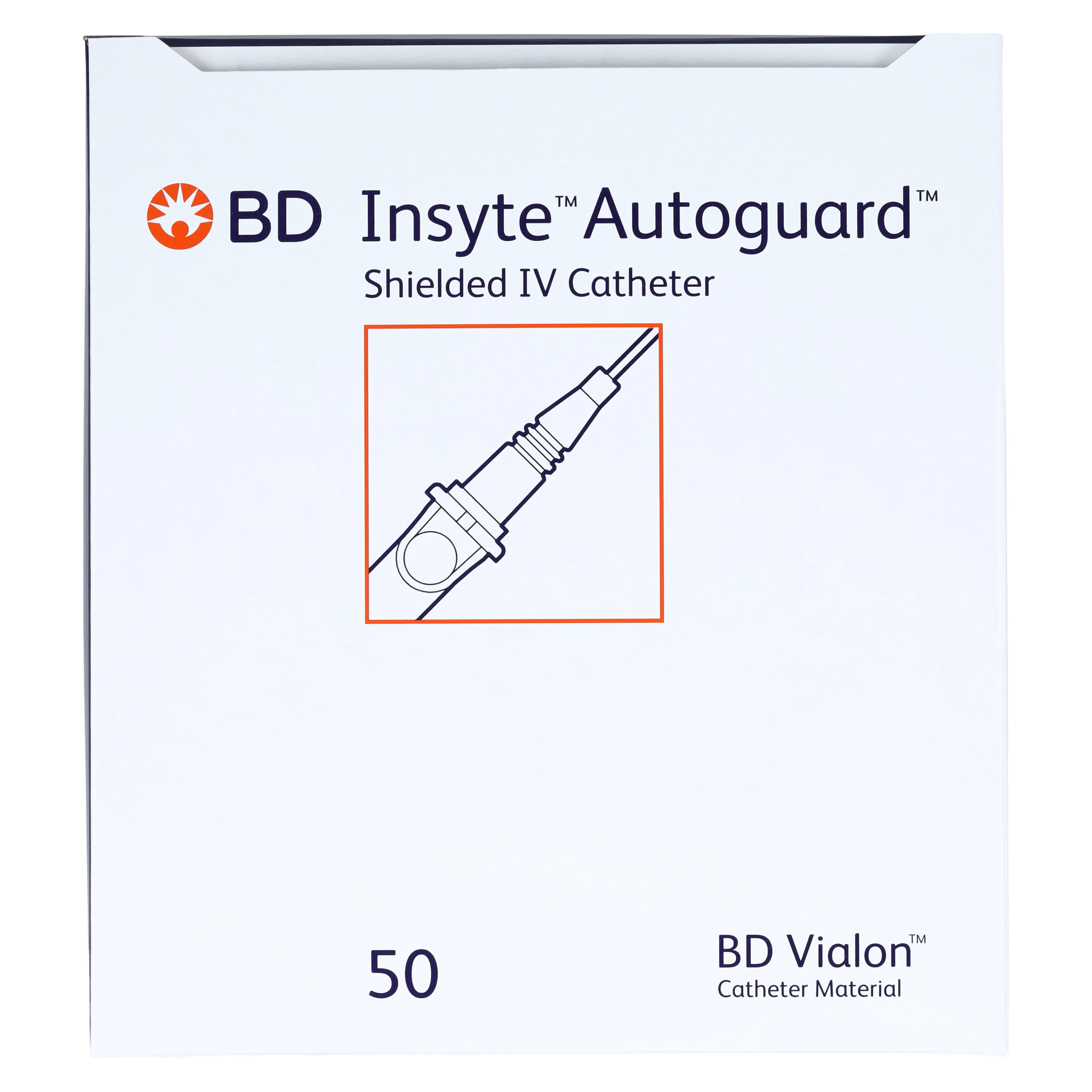 BD Insyte-N Autoguard Shielded IV Catheter, 24G x 0.56 in, Yellow, Notched Needle, Vialon, Sterile, 50/Bx, 381411 thumbnail 4