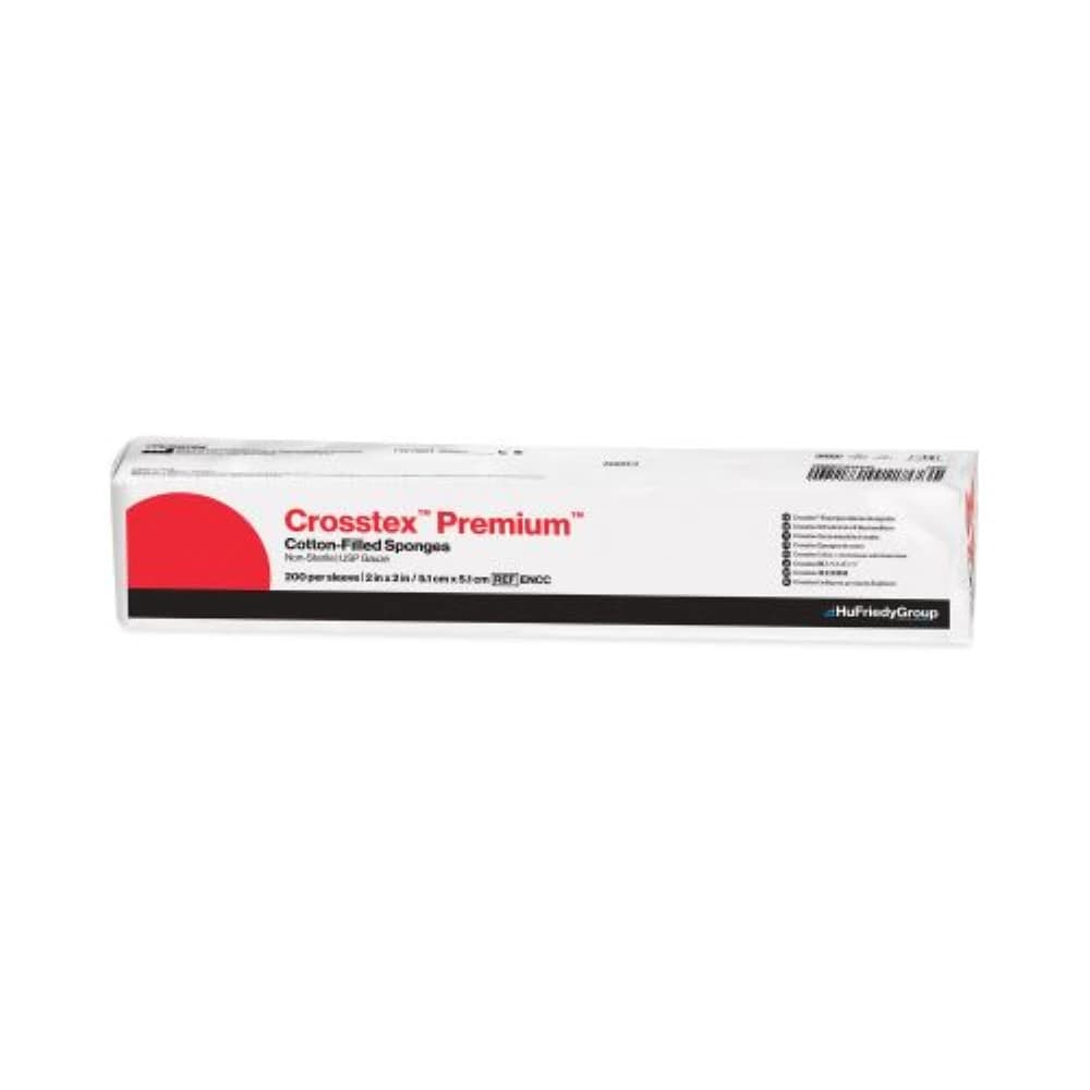 Crosstex Premium Cotton-Filled Exodontia Sponges, Non-Sterile, 3" x 3", 4-Ply, 4000/Case, ENCC3 - Crosstex Cotton Filled Exodontia Gauze NS 3x3 ENCC3 - Image 1