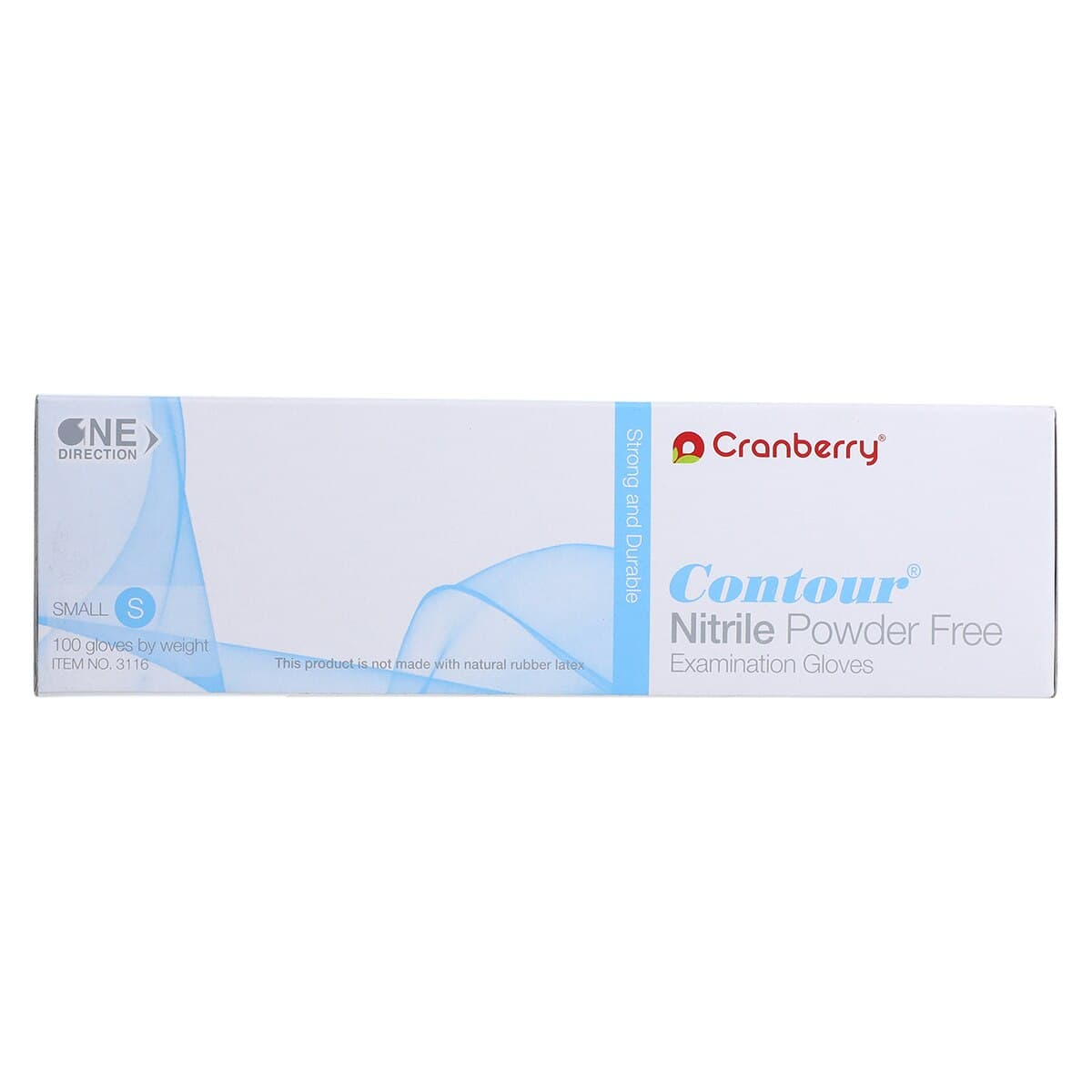 Cranberry Contour Powder-Free Nitrile Exam Gloves, Latex-Free, Blue, Small, 100/Box, CR3116 thumbnail 8