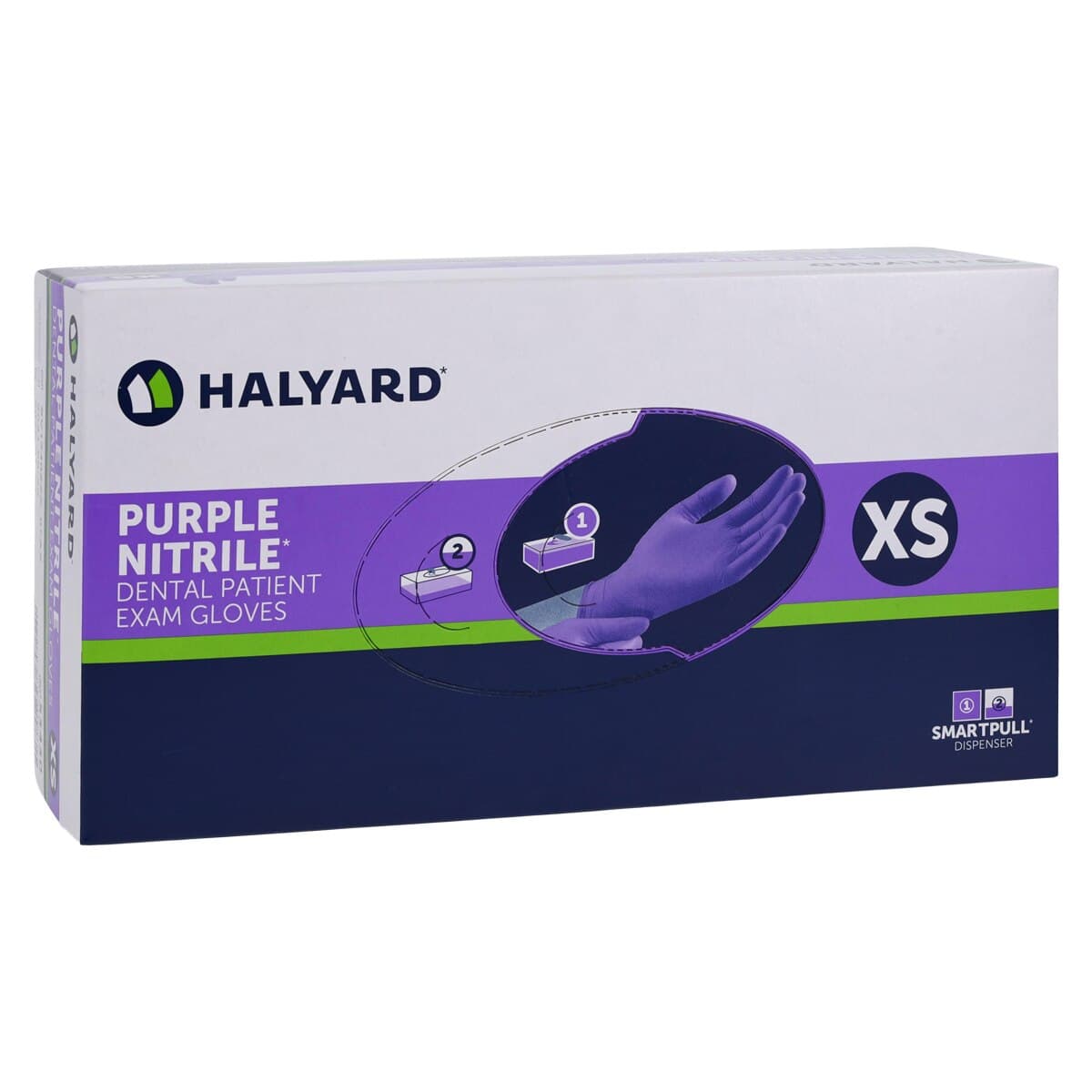 HALYARD PURPLE NITRILE* Dental Exam Gloves, X-Small, Purple, Powder-Free, Latex-Free, 100/Box, 53430 thumbnail 4
