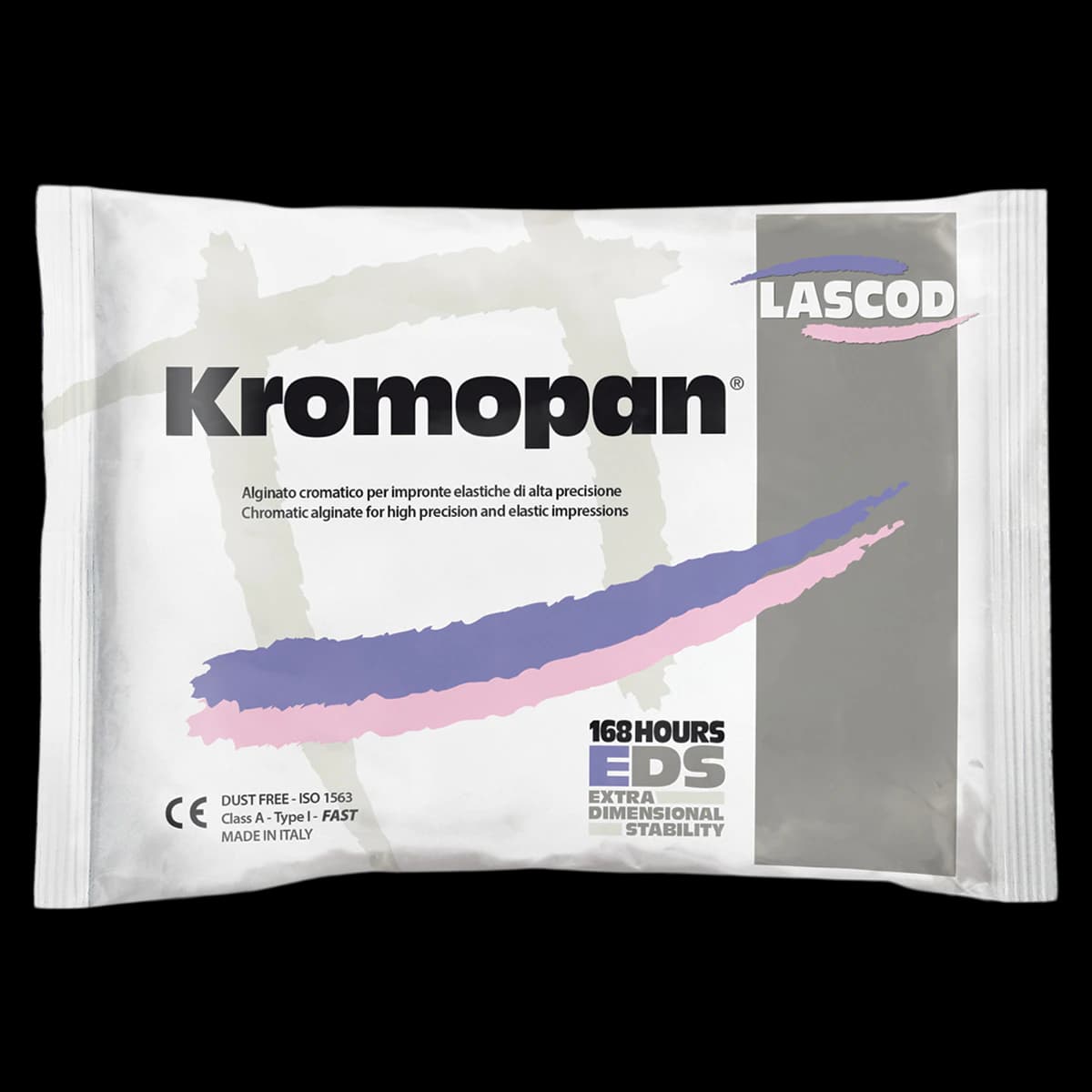 Kromopan 100 Chromatic Alginate Impression Material, Fast Set, Dust Free, Mint Flavor, 1 lb (450 g) Pouch, KRM302 - Alginate Kromopan Bag 450g - Image 1