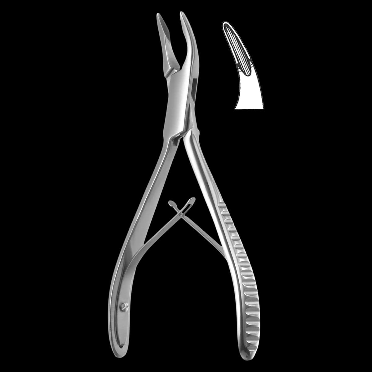 A. Titan Friedman Bone Rongeur, Slightly Curved, German Stainless Steel, 5.25 in, Each - Friedman Bone Rongeur - Image 1