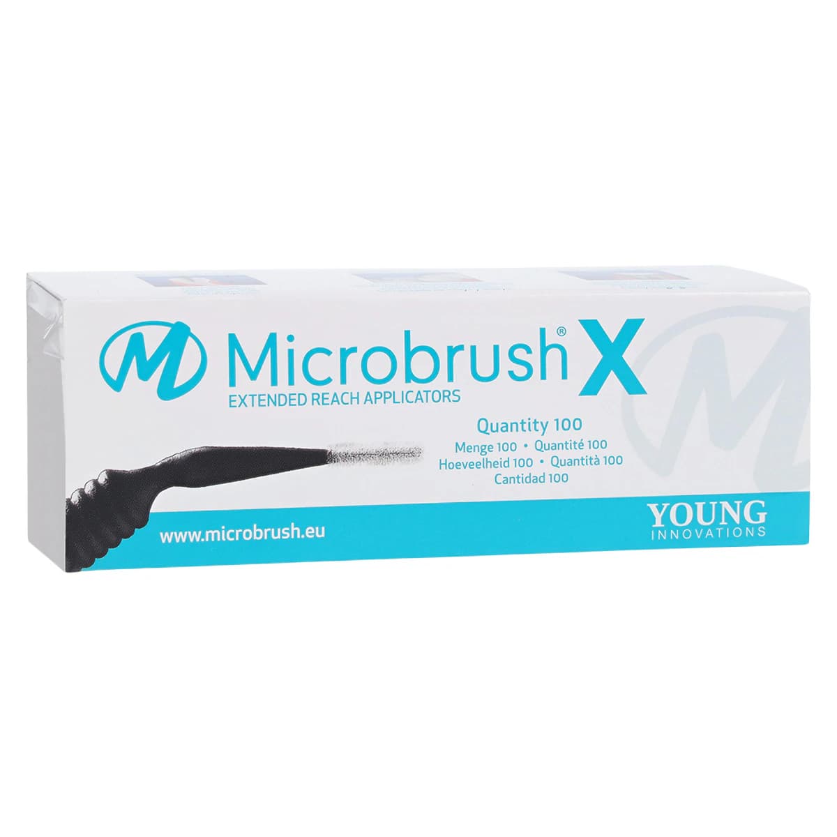 Microbrush X Extended Reach Micro Applicator Refill, Extra Thin, Black, 100/Pk, PX100 - Microbrush X Micro Applicator Refill, 100/Pk, PX100 - Image 1