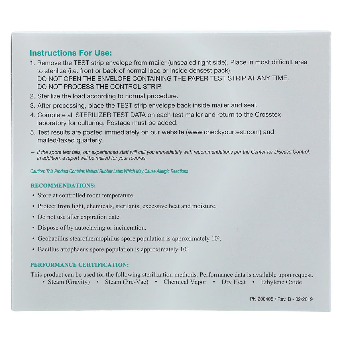 SPS Medical EMS Econo Mail-In Sterilizer Monitoring Service, 52 Tests/Box, EMS-052 thumbnail 5