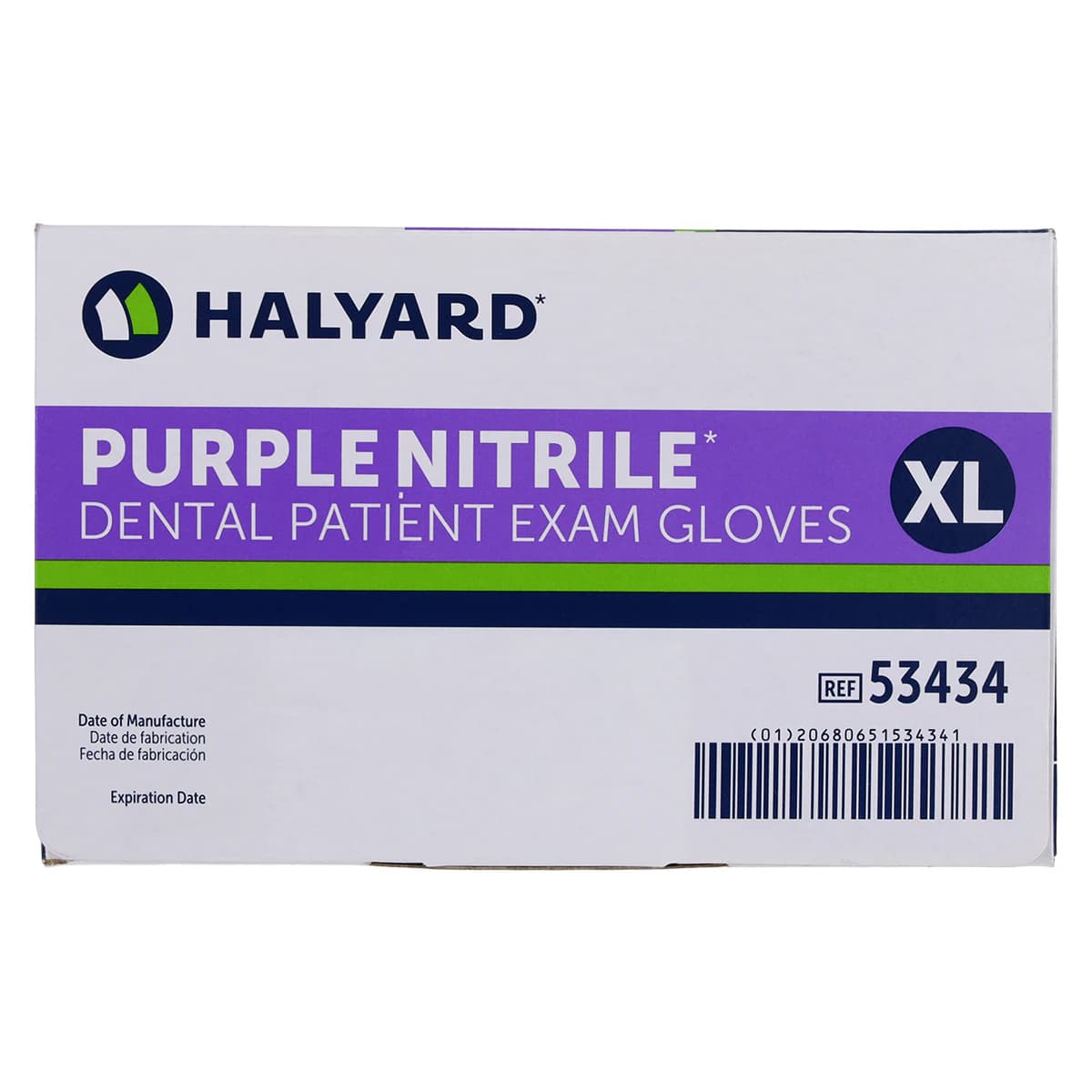 O & M Halyard Purple Nitrile Examination Gloves, Powder-Free, Non-Sterile, Latex-Free, X-Large, Purple, 100/Bx thumbnail 6