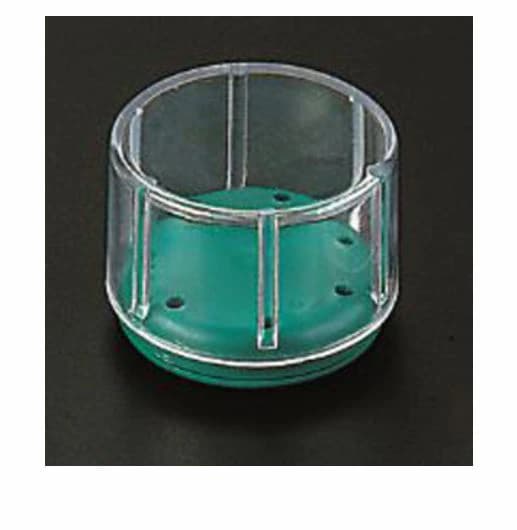 Plasdent Small Round Magnetic Bur Block, 7-Hole, Neon Tangerine, 1/Pk, 400BS-S12 - Magnetic Bur Block, 7 Burs Capacity, Small Round, Tangerine, 1/Pk, 400BSS-12 - Image 1