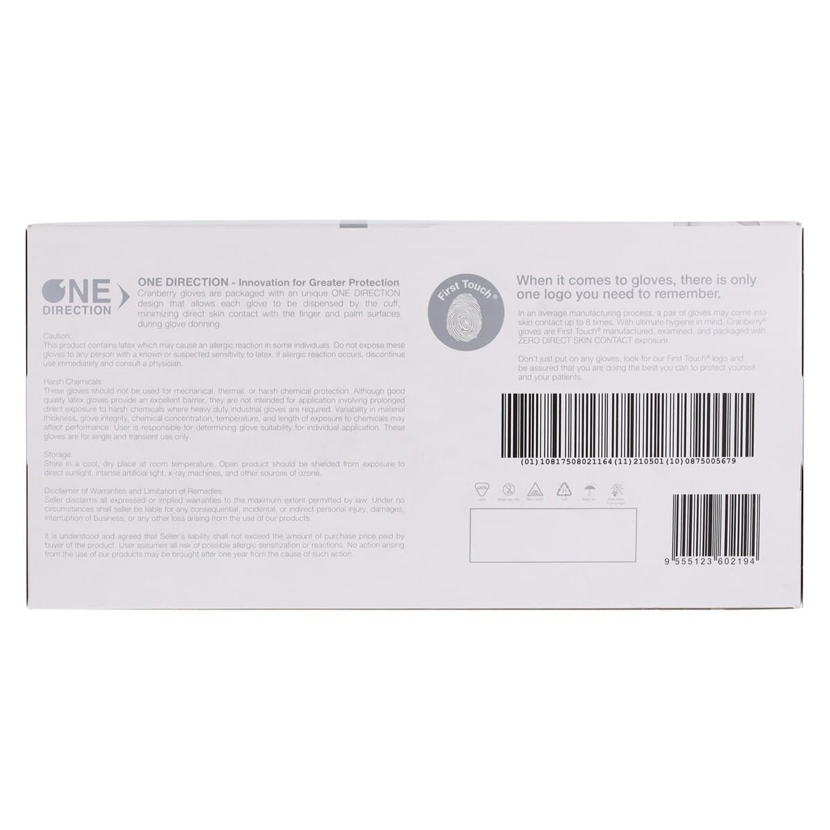 Cranberry Silkcare Powder-Free Latex Exam Gloves with Lanolin & Vitamin E, Extra Large, White, 100/Box, CR7819 thumbnail 9