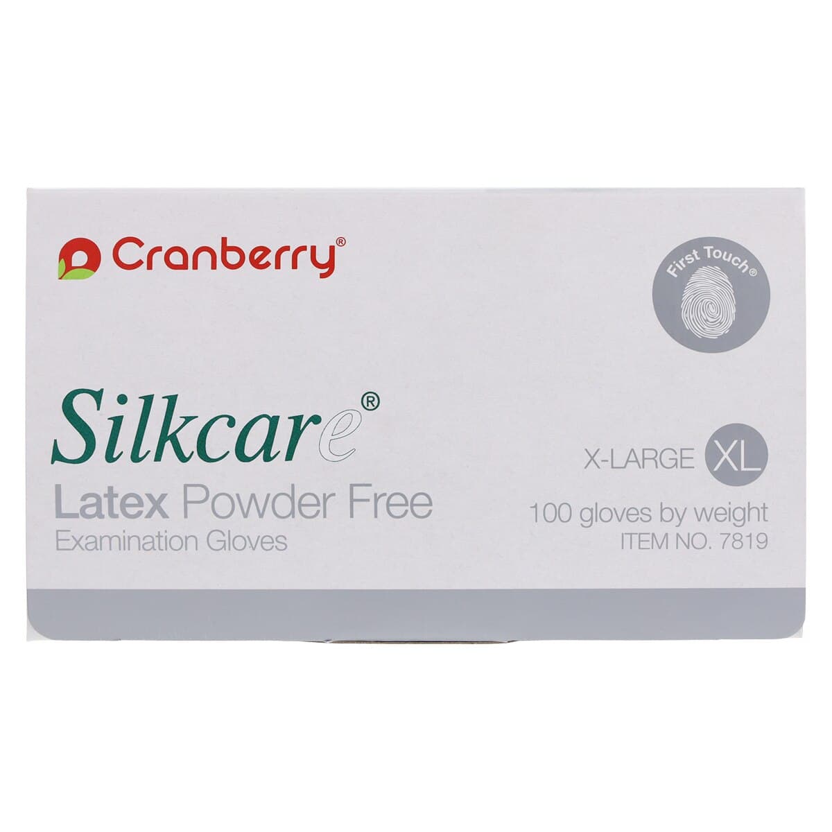 Cranberry Silkcare Powder-Free Latex Exam Gloves with Lanolin & Vitamin E, Extra Large, White, 100/Box, CR7819 thumbnail 7