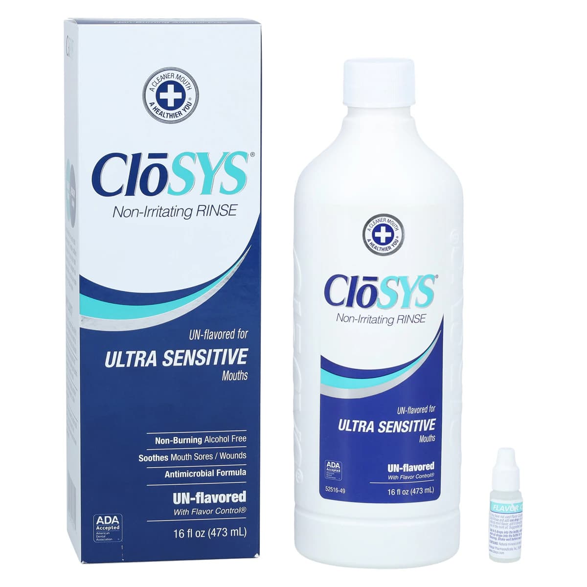 CloSYS Ultra Sensitive Oral Rinse, Unflavored, Alcohol-Free, 16 oz Bottle, 12/Case, CLUS16-6014R thumbnail 2