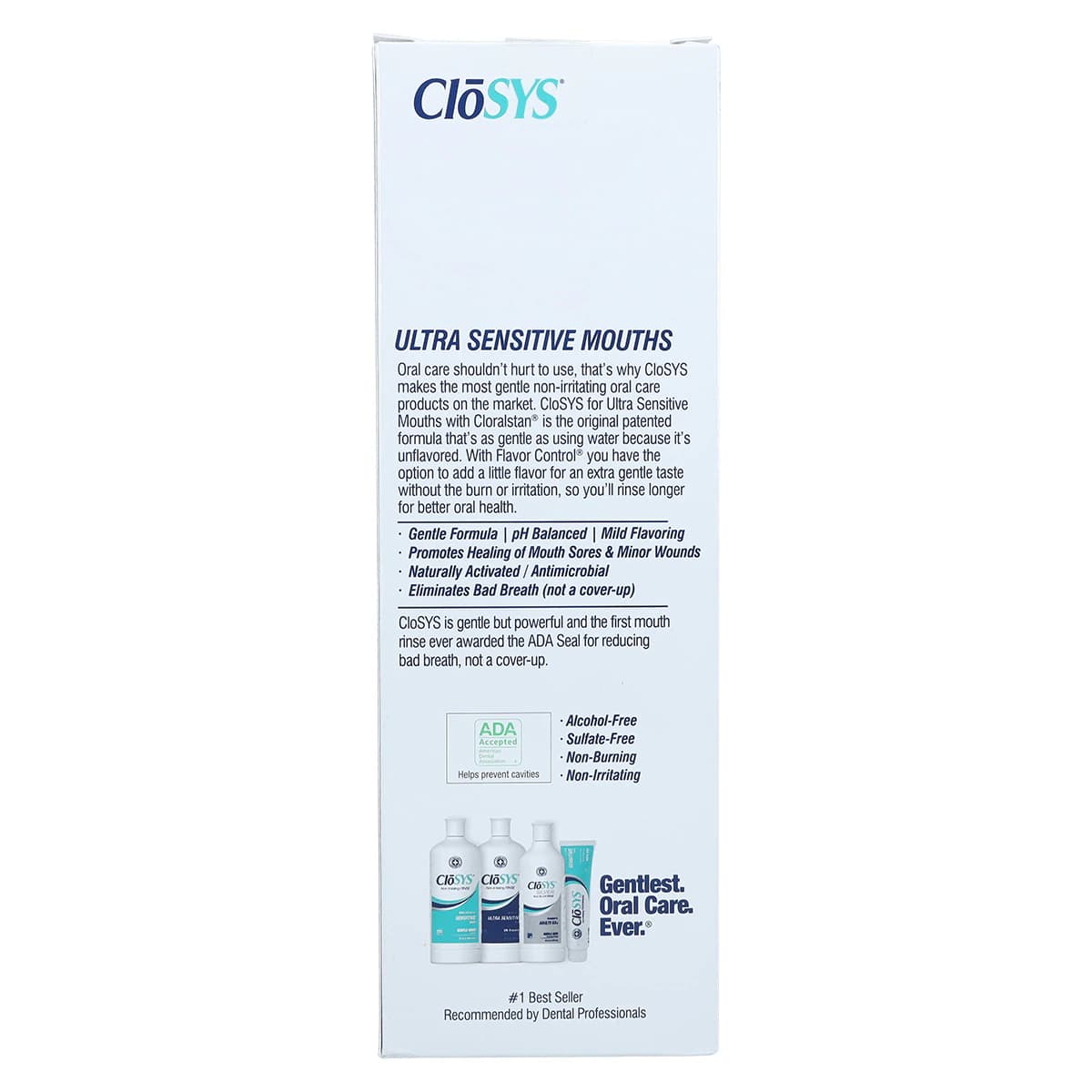 CloSYS Ultra Sensitive Oral Rinse, Unflavored, Alcohol-Free, 16 oz Bottle, 12/Case, CLUS16-6014R thumbnail 11