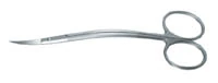 A. Titan Instruments Stainless Steel Curved La Grange Scissor, Serrated, 4.5", 1 Each (Model 877) - A. Titan Instruments Stainless Steel Curved La Grange Scissor, Serrated, 1/Pk - Image 1