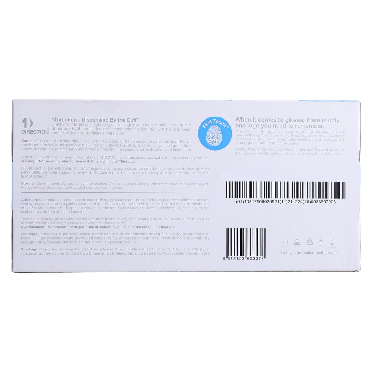 Cranberry Contour Powder-Free Nitrile Exam Gloves, Latex-Free, Blue, Medium, 100/Box, CR3117 thumbnail 7