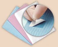 Sani-Tab Chain-Free Patient Towel Bibs, Econoback, 2-Ply Paper + 1-Ply Poly, 13" x 19", Blue, 400/Pkg, WEXBLT thumbnail 2