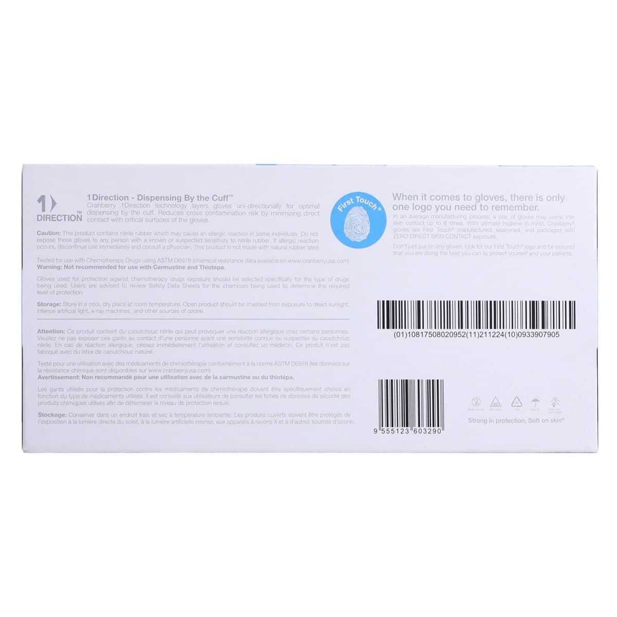 Cranberry Contour Powder-Free Nitrile Exam Gloves, Blue, Extra Large, 100/Box, CR3119 thumbnail 7