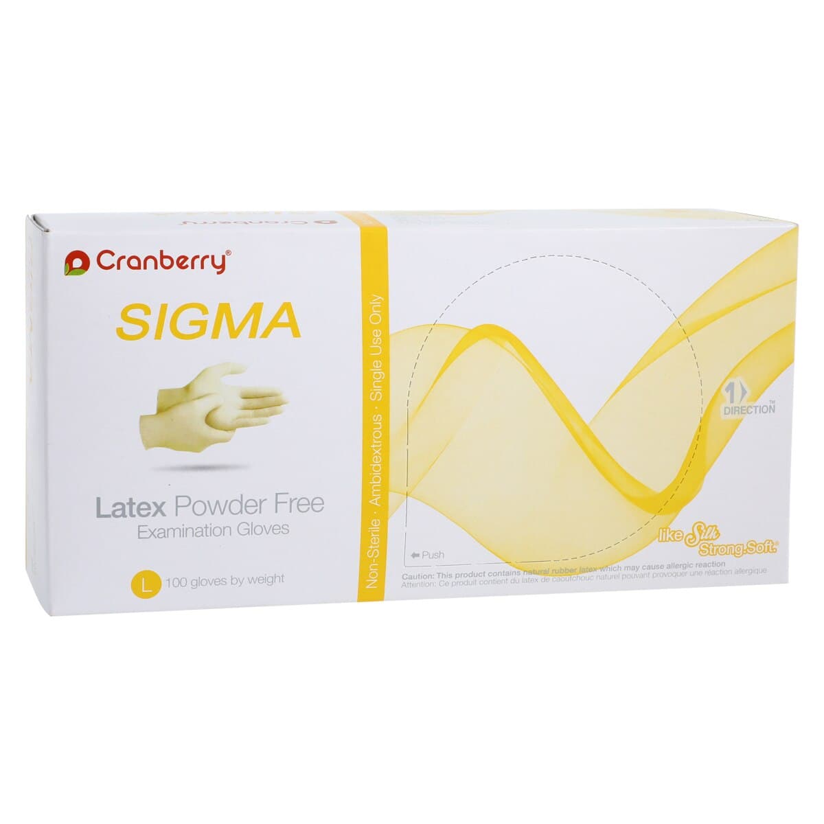 Cranberry Sigma Powder-Free Latex Exam Gloves, Large, Natural, 100/Box, CR5818 thumbnail 4