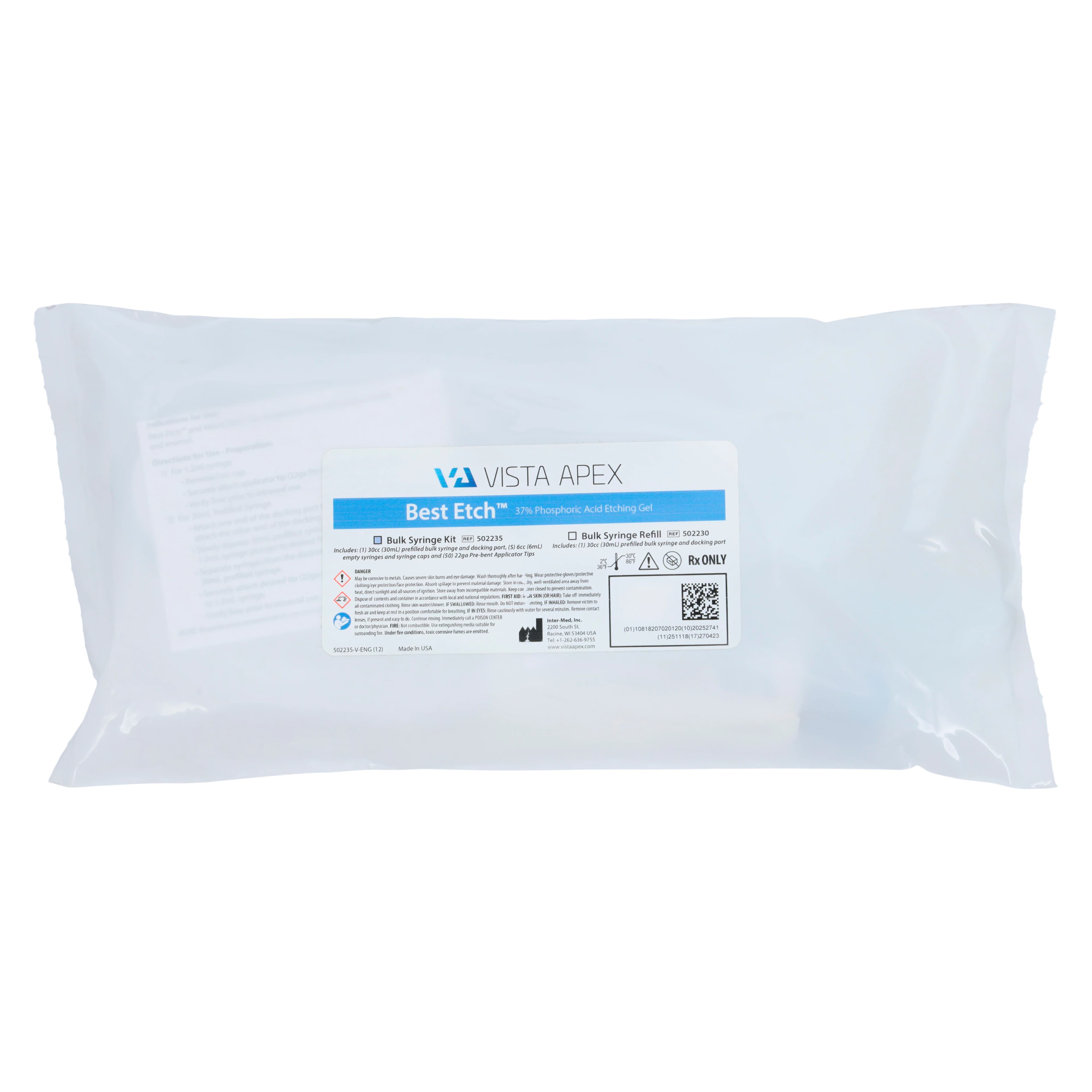 Best-Etch 37% Phosphoric Acid Etch Gel Bulk Kit, 30 mL Syringe with 5 Empty 6cc Syringes, Docking Port & 50 22ga Pre-Bent Tips, 502235 thumbnail 9