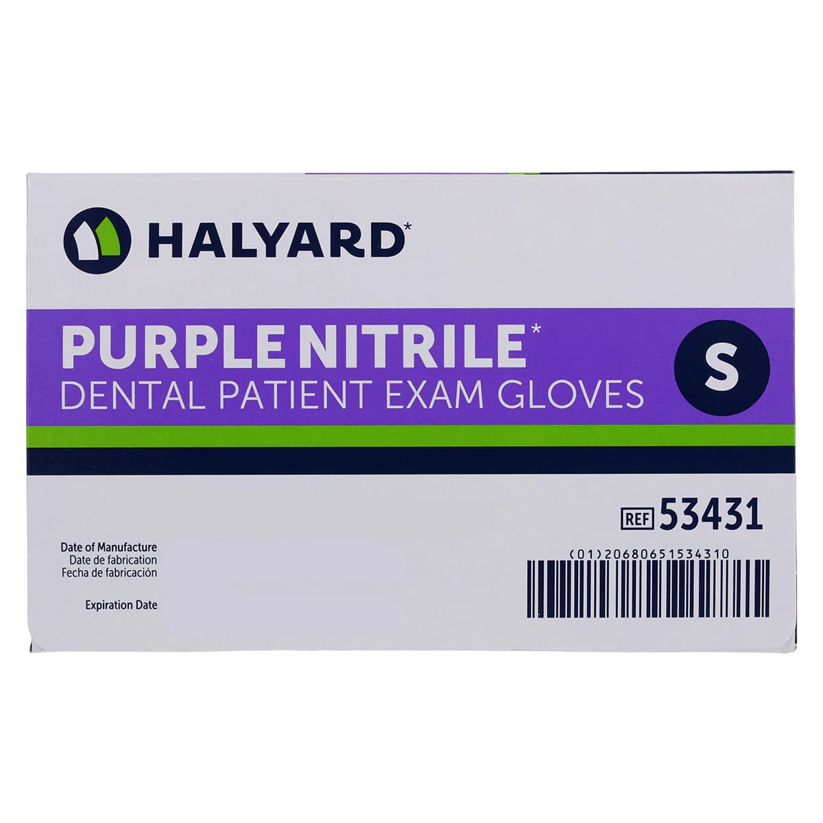 Halyard PURPLE NITRILE* Dental Exam Gloves, Powder-Free, Latex-Free, Textured, Small, Purple, 100/Bx, 53431 thumbnail 6