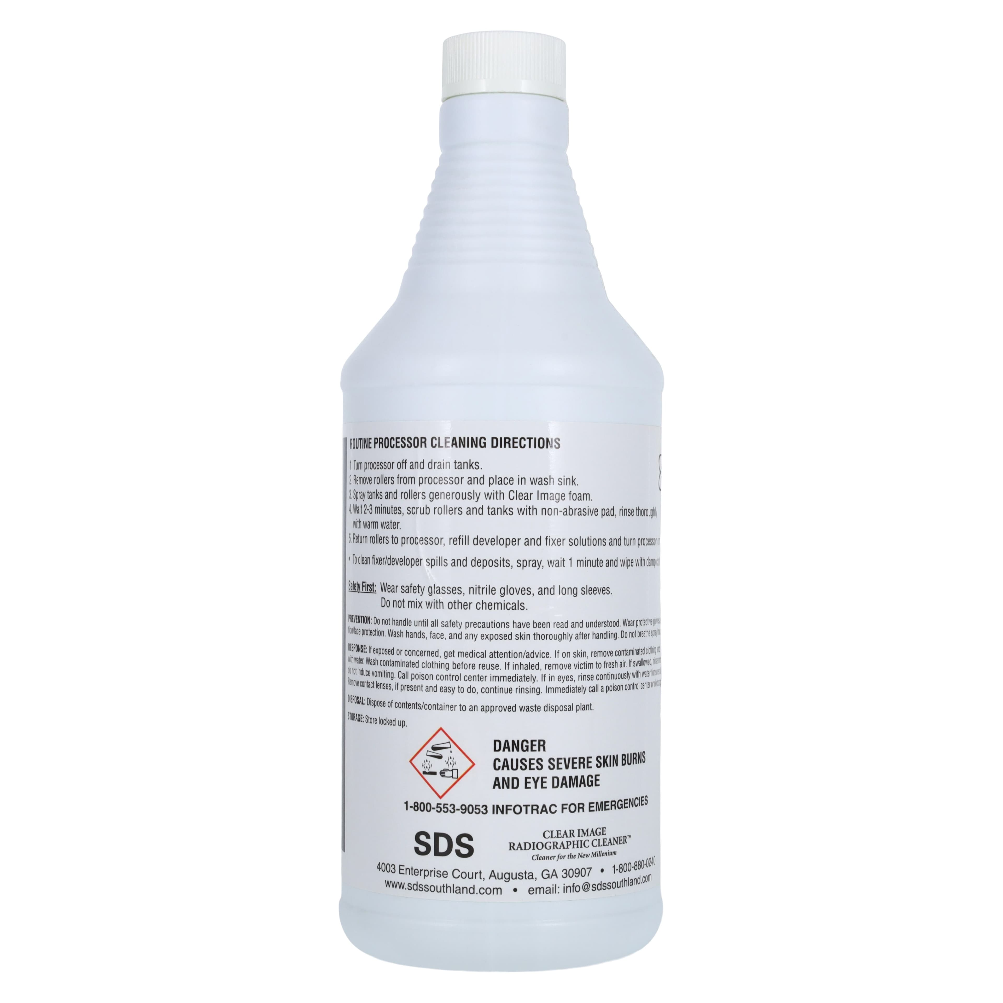 Clear Image Radiographic Cleaner, Weekly X-Ray Processor Cleaner, 1 Quart with Foam Sprayer, CI-32-12 thumbnail 3