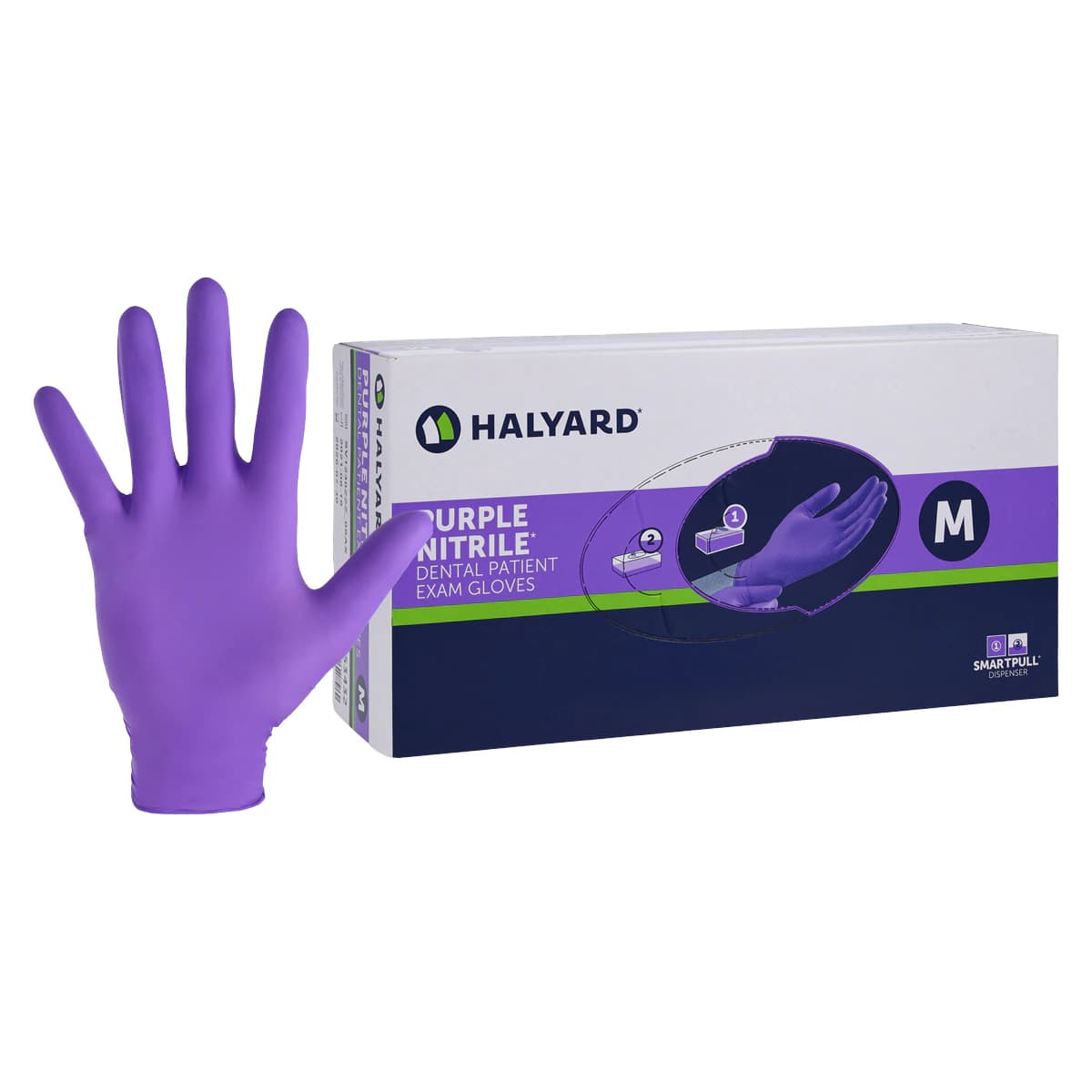 PURPLE NITRILE* Latex-Free Nitrile Exam Gloves, Powder-Free, Textured, Medium, Purple, 100/Box thumbnail 2