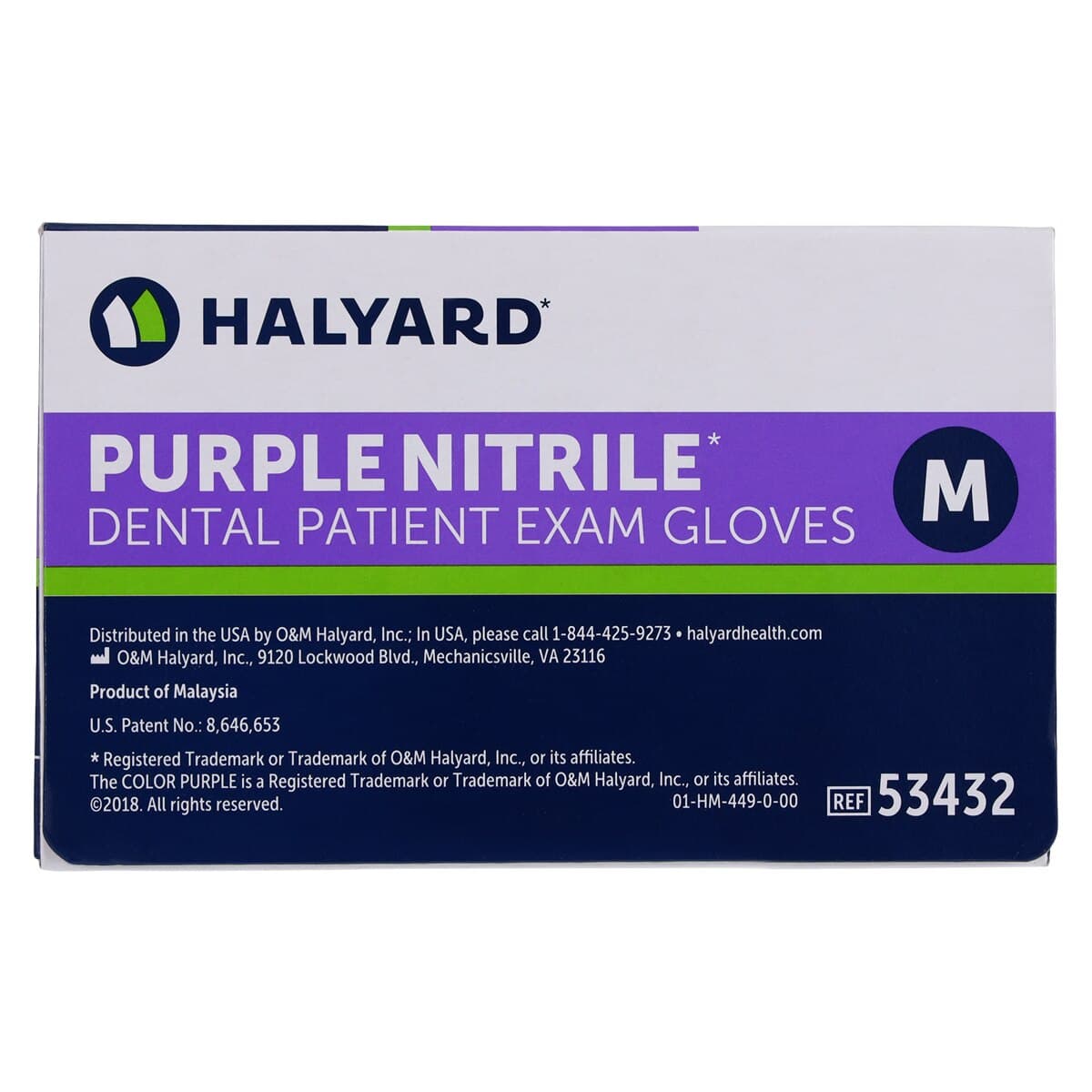 PURPLE NITRILE* Latex-Free Nitrile Exam Gloves, Powder-Free, Textured, Medium, Purple, 100/Box thumbnail 5