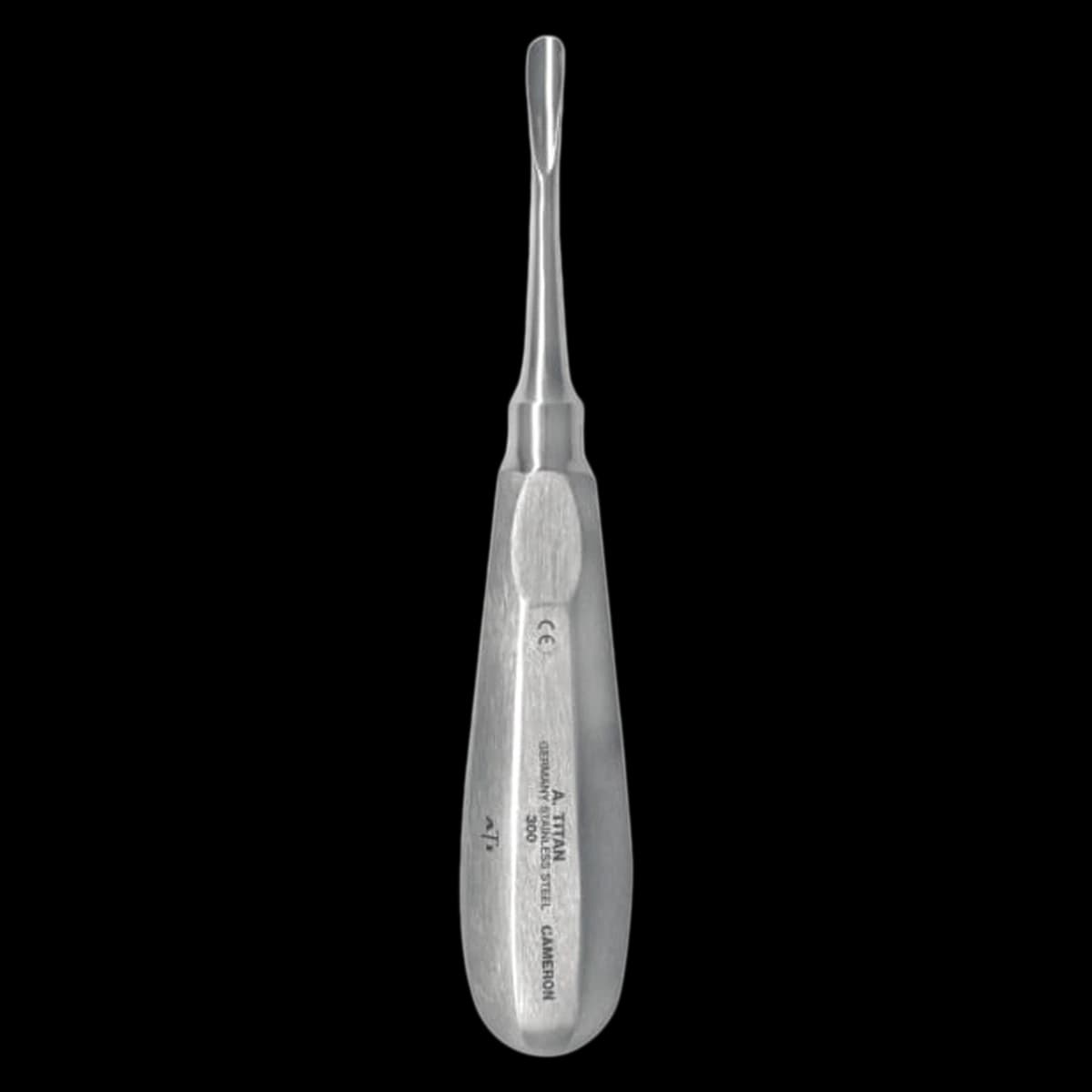 A. Titan Instruments #300 Cameron Root Elevator, Serrated, 15.5 cm, Stainless Steel - Elevator #300 Serated - Image 1