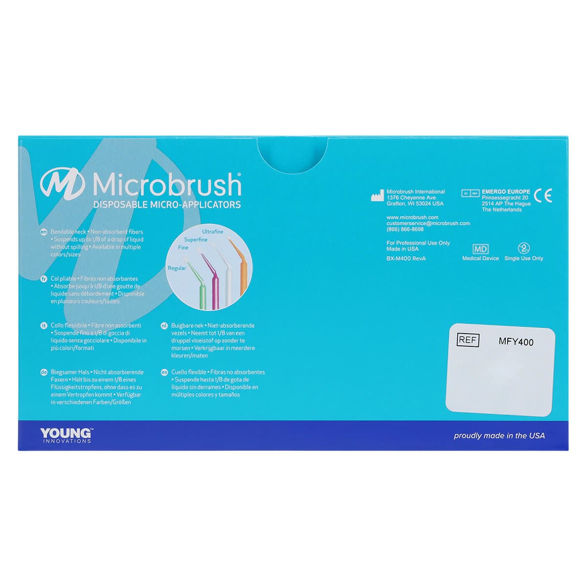 Microbrush Tube Series Fine Yellow Micro Applicators, 1.5mm, 400/Pk, MFY400 thumbnail 7