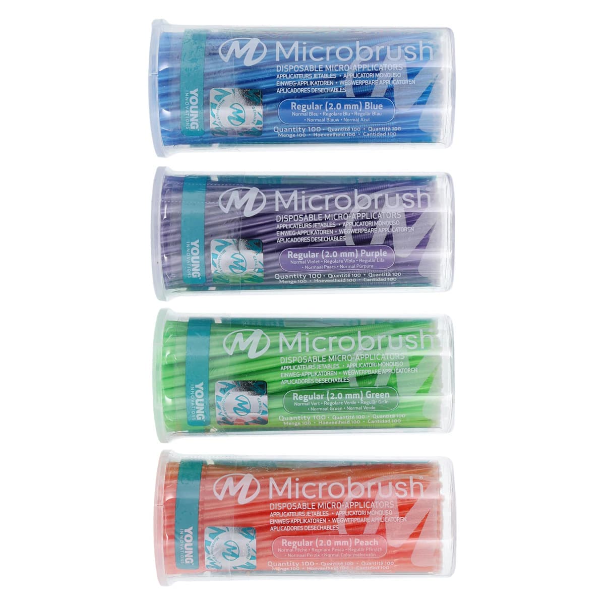 Microbrush Tube Series Disposable Micro Applicators, Regular 2mm, Assorted Colors, 400/Pk, MRA400 thumbnail 3