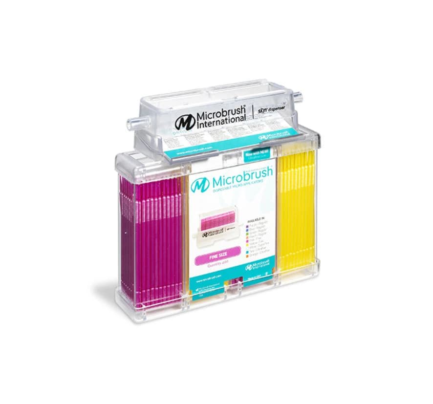 Microbrush Tube Series Disposable Micro Applicators, Fine 1.5mm, Yellow/Pink, 400/Pk, MFA400 thumbnail 2