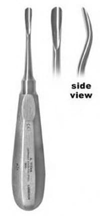 #300 Angled Cameron Large Molar Elevator, 15.5cm, German Stainless Steel, A. Titan Instruments - #300 Angled Cameron Large Molar Elevator - Image 1