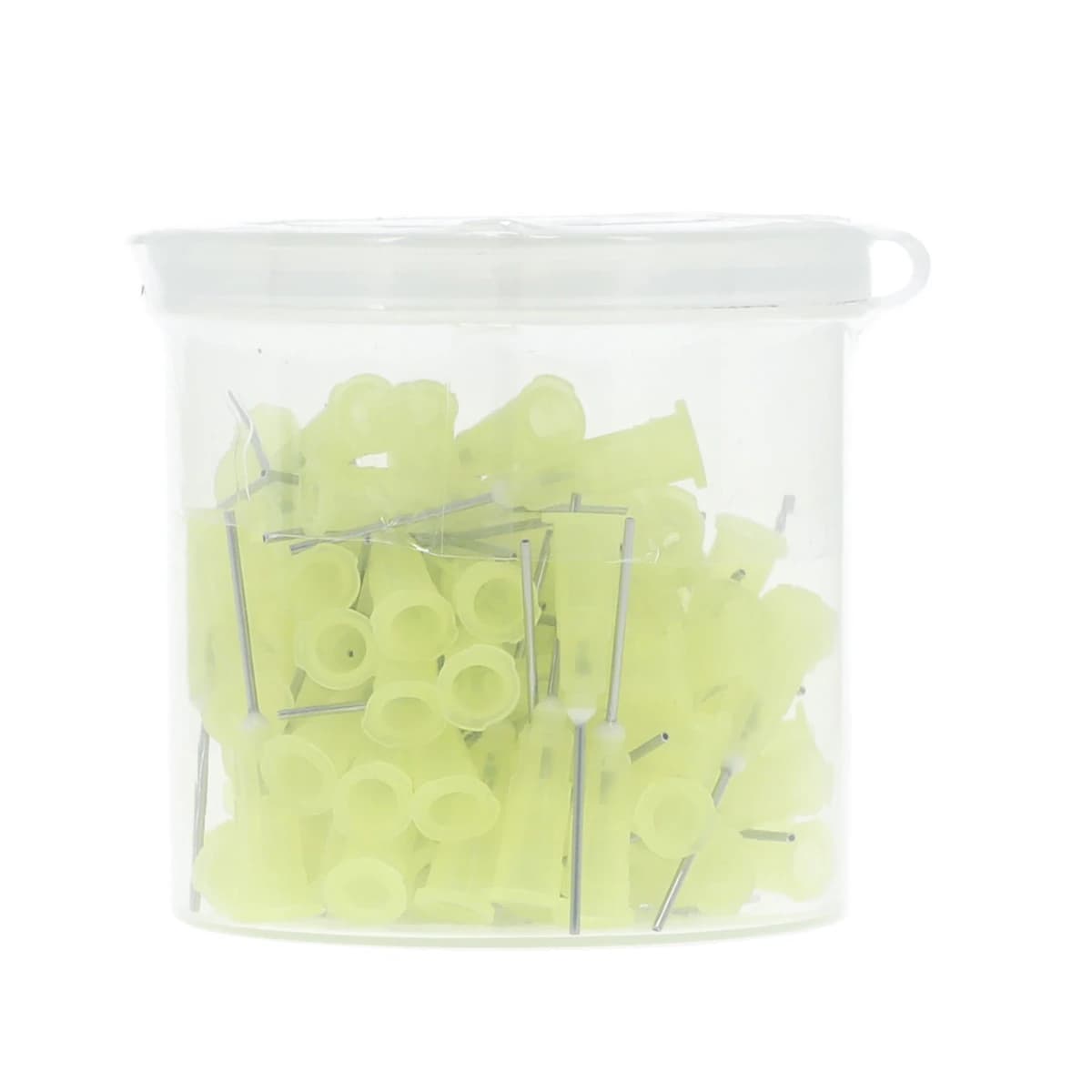 Vista Apex Appli-Vac 3/4" Bendable Applicator Tips, 20 Gauge, Yellow, 100/Pkg, 315120 - Appli-Vac 3/4 Inch Bendable Tips - Image 1