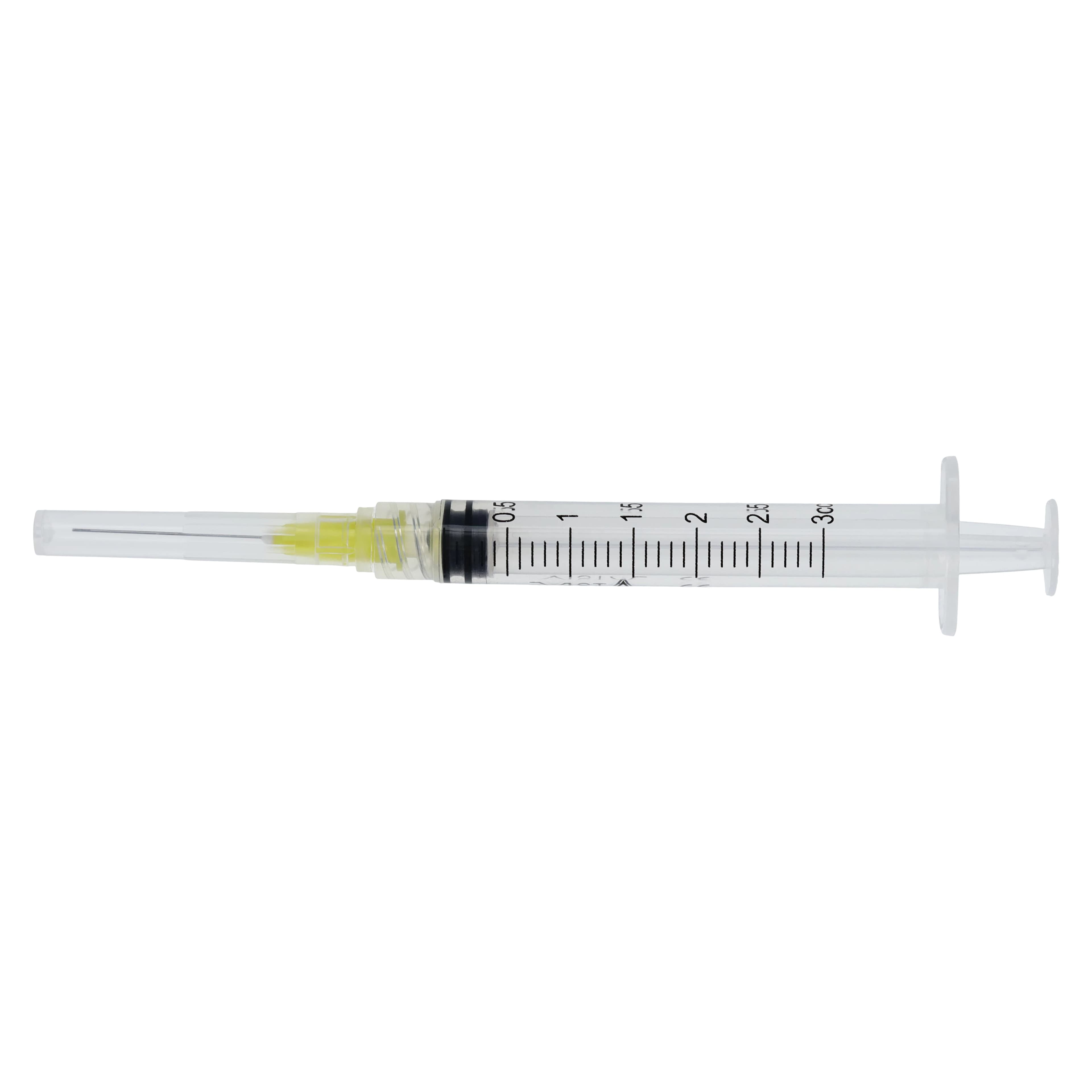 Appli-Vac Pre-Tipped Luer Lock Syringe, 3cc, 27 Gauge, Yellow, 100/Box, 316137 thumbnail 3
