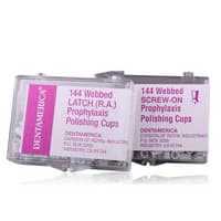 Dentamerica Prophy Cups, Latch Type, 6-Webbed, Medium Soft, White, 144/Pk, #401 thumbnail 2