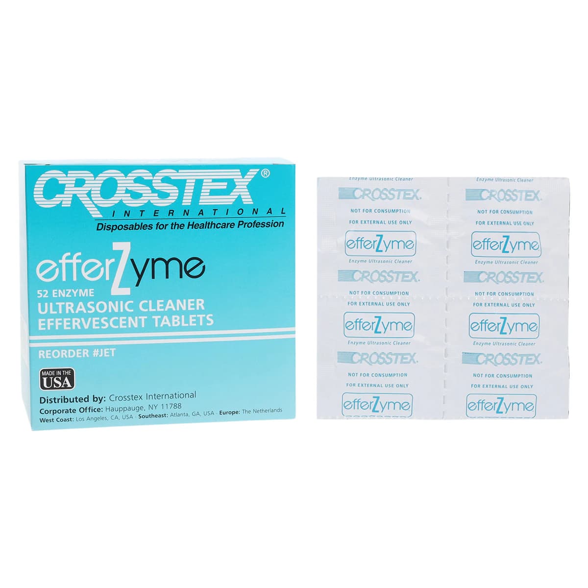 EfferZyme Enzymatic Ultrasonic Cleaning Tablets, Spearmint, 2 Tablets per Gallon, 52/Box, JET thumbnail 2
