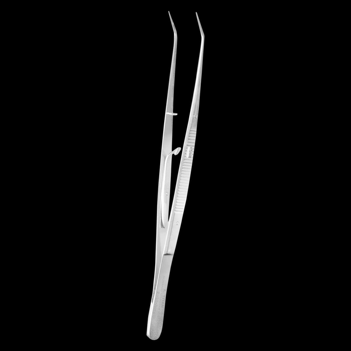 A. Titan Cotton Plier, Serrated Tips with Lock, German Stainless Steel, #2320-2 - Cotton Plier Serrated w/Lock - Image 1
