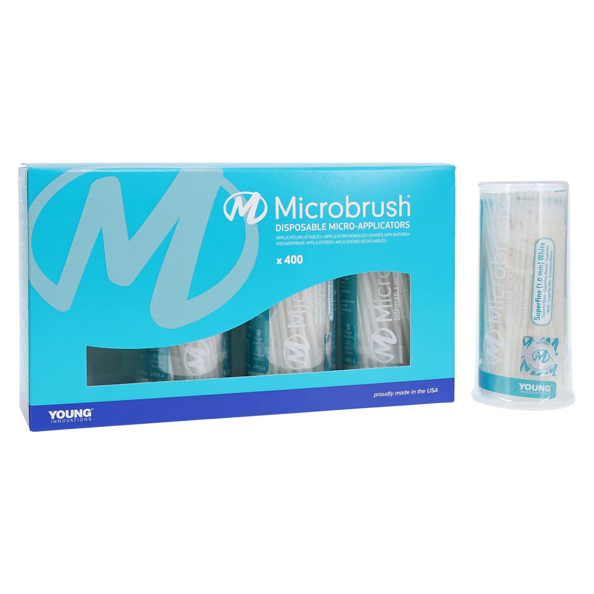 Microbrush Tube Series Disposable Micro Applicators, Super Fine, White, 1.0 mm, 400/Pk, MSF400 thumbnail 2